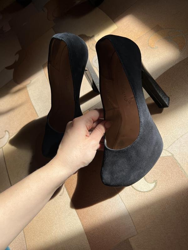 Women Heels Black Suede 40.5