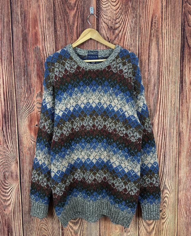 Мужской Gant Свитер Разноцветный 42 / XL / 50