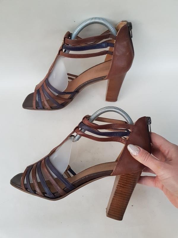 Damen 5th Avenue High Heels Braun Leder 40