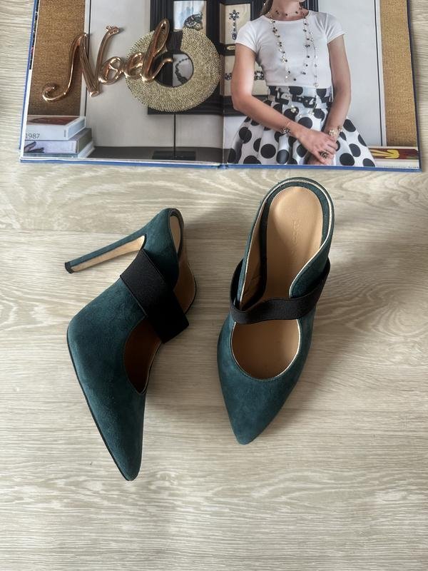 Donna Vero Cuoio Mules Blu Navy Camoscio 37