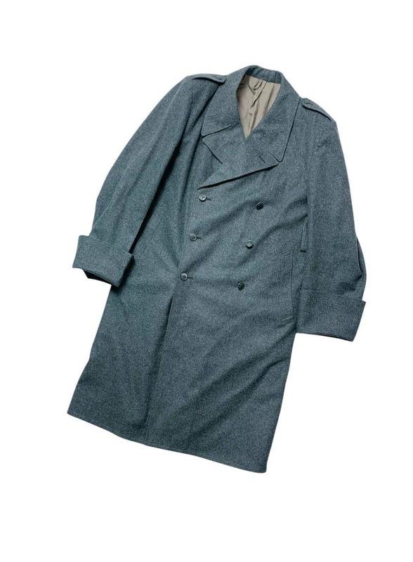 Homme Armée Suisse Manteau Gris Laine 38 / M / 46