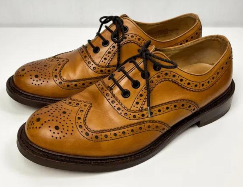 Men Loake Heels Beige Leather 41