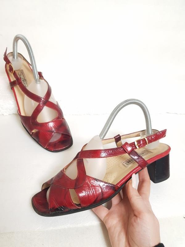 Женские Bottega Verde Босоножки Бордовые Лаковая