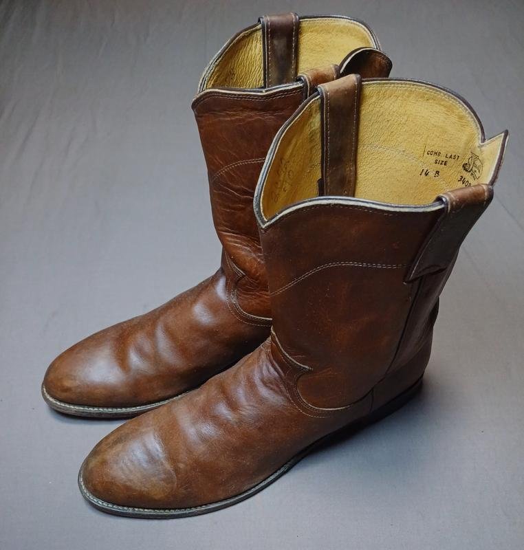 Homme Justin Bottes Marron Cuir 47.5