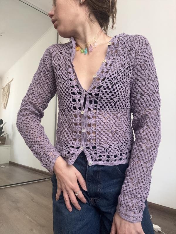 Femme Cacharel Pull Lilas Coton 36