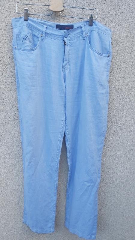 Homme Brioni Pantalon Bleu Coton 34