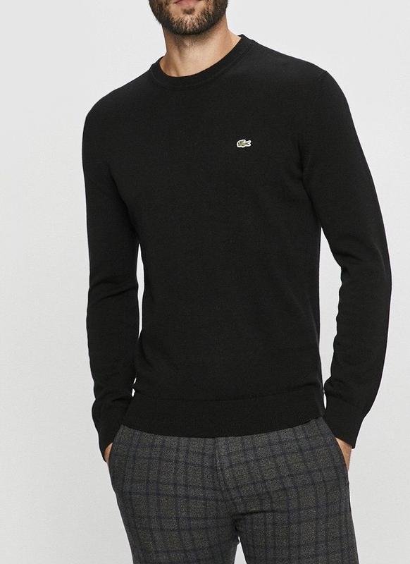 Homme Lacoste Pull Noir Laine S