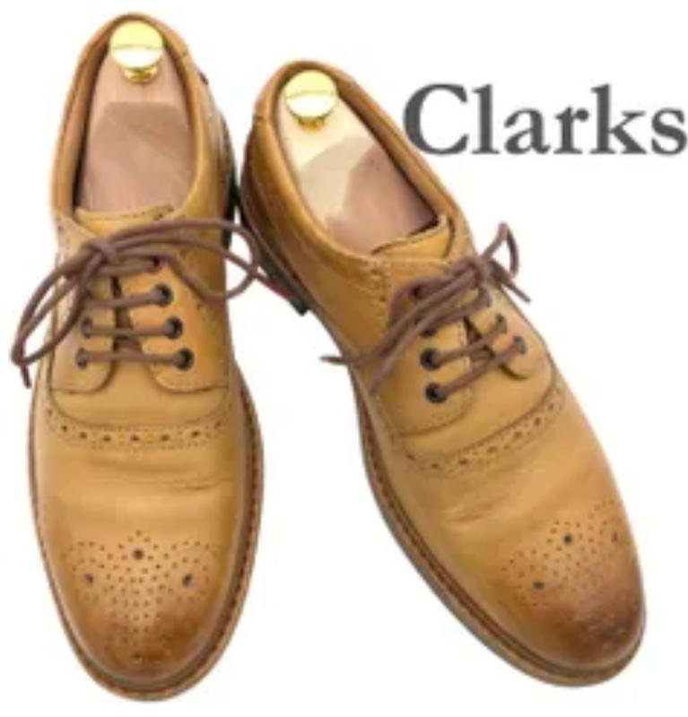Мужской Clarks Туфли Броги Горчичный Оранжевый 45