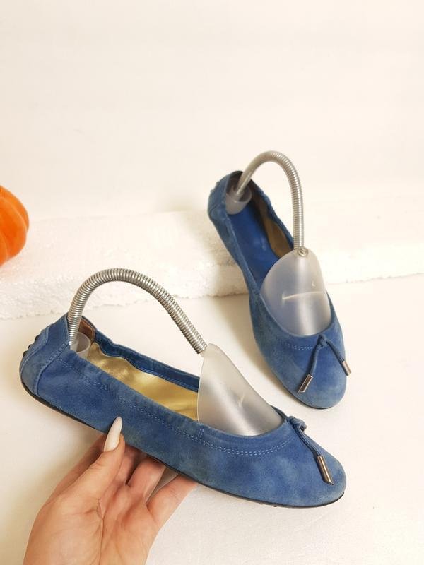 Женские Tod's Балетки Тёмно-синие Замша 38