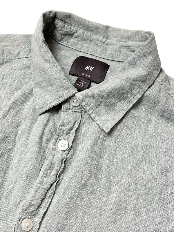 Uomo H&M Camicia Beige Lino 36 / S / 44