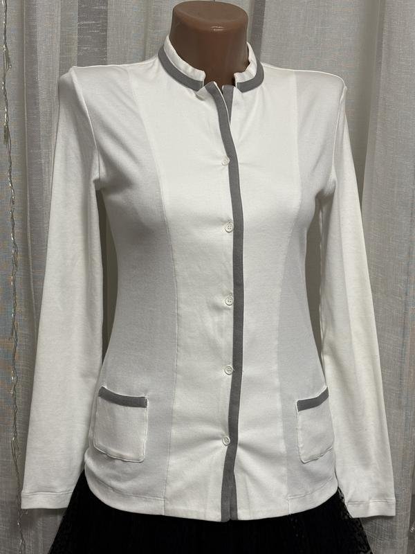 Femme Gran Sasso Pull Blanc Coton 36 / S / 44
