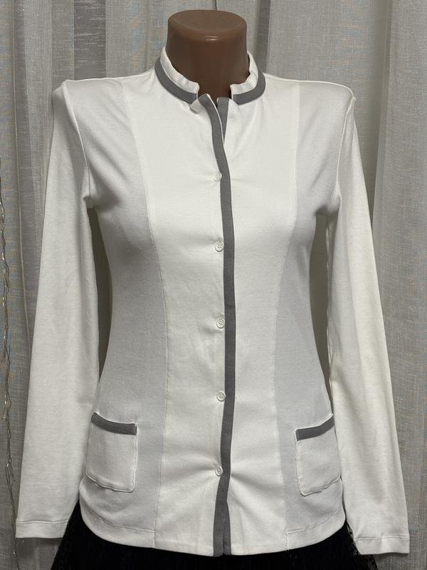 Femme Gran Sasso Pull Blanc Coton 36 / S / 44