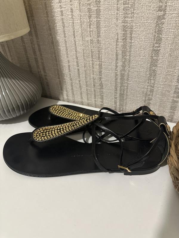 Women Giuseppe Zanotti Heels Black Leather 38.5