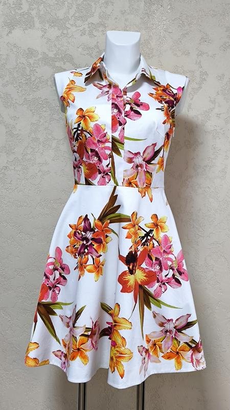 Damen Karen Millen Kleid Weiß Baumwolle 36 / S /