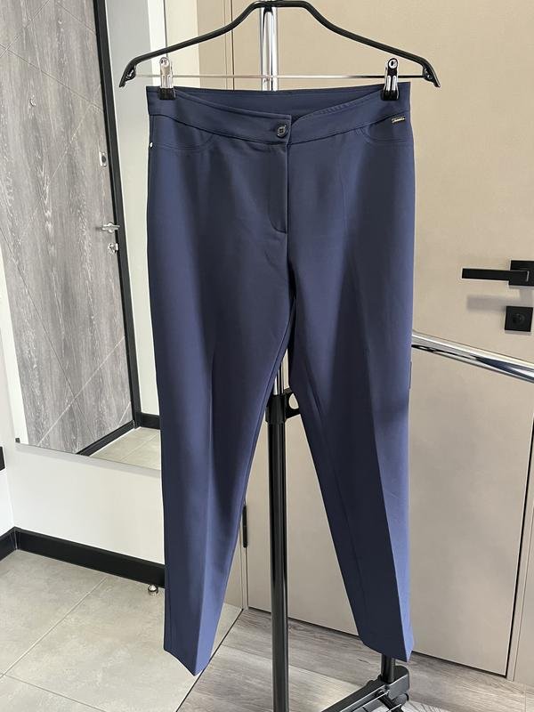 Donna Canali Pantaloni Blu Navy Poliestere 40 / L