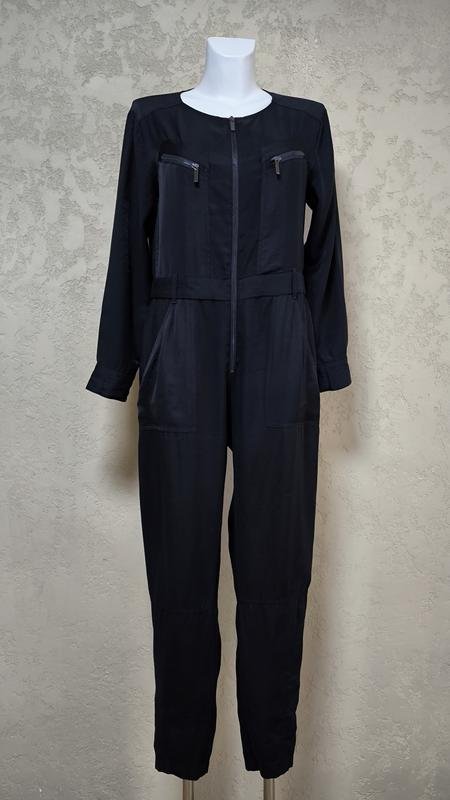 Damen Karen Millen Jumpsuit Schwarz Viskose 38 / M