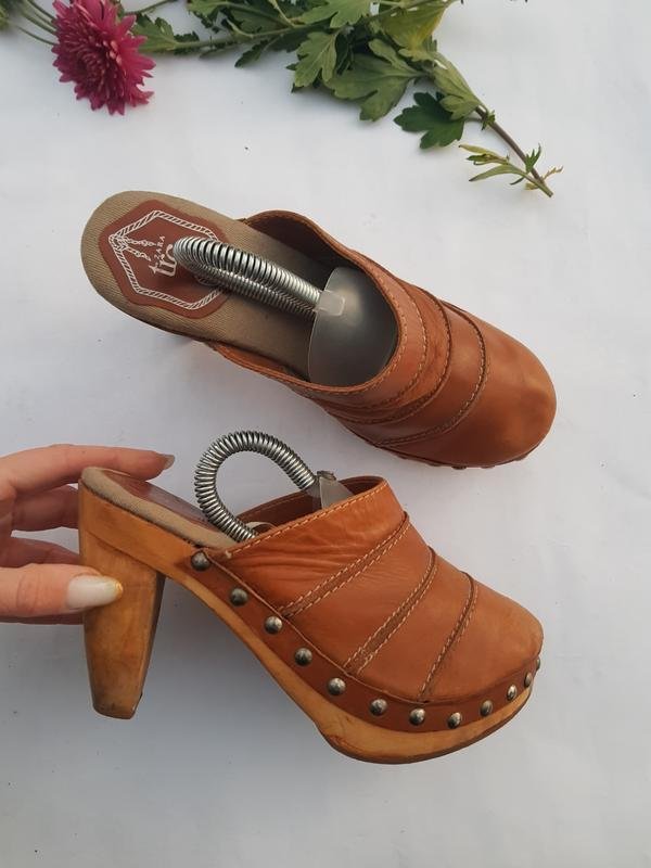Donna ZARA Mules Marrone Pelle 37