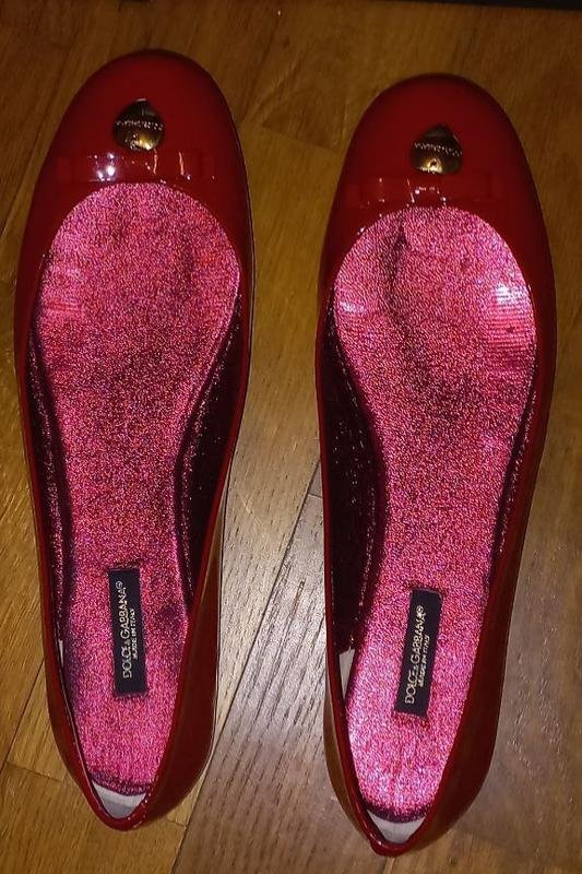 Women Dolce & Gabbana Heels Red Patent Leather 39