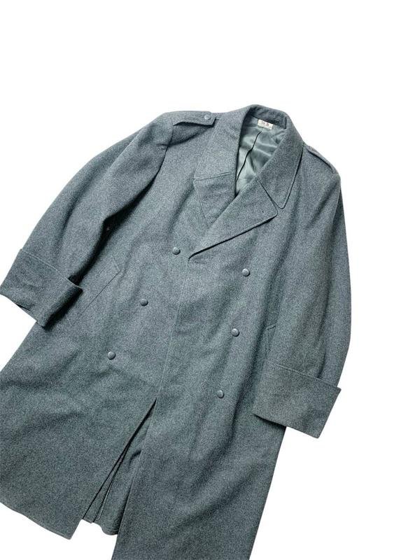 Homme Armée Suisse Manteau Gris Laine 40 /L / 48