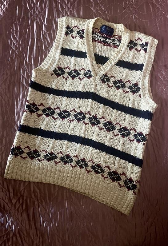 Herren Kenneth Cole Pullover Beige Baumwolle 40 /L