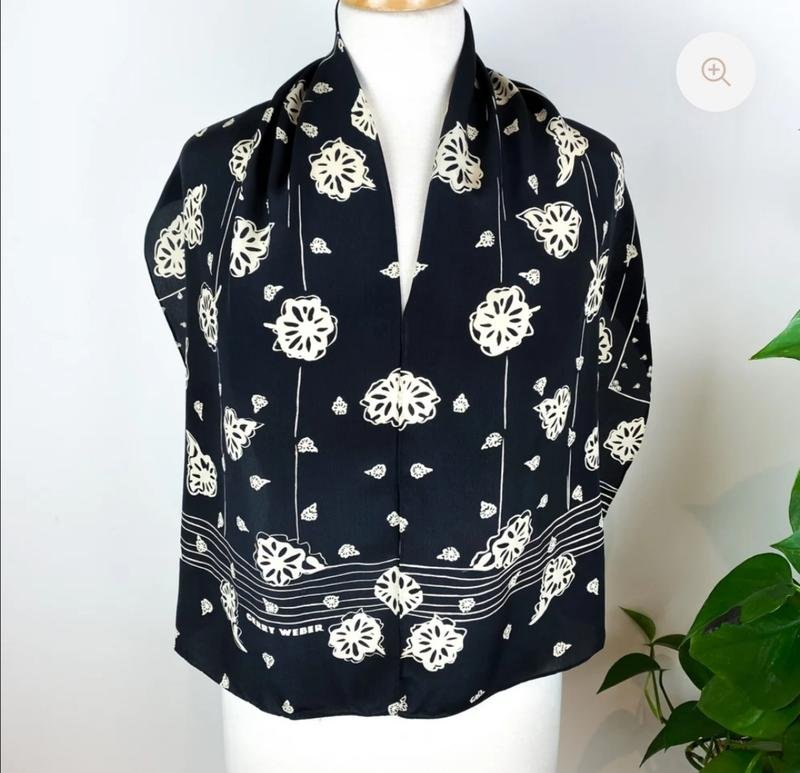 Femme Gerry Weber Écharpe Noire Soie