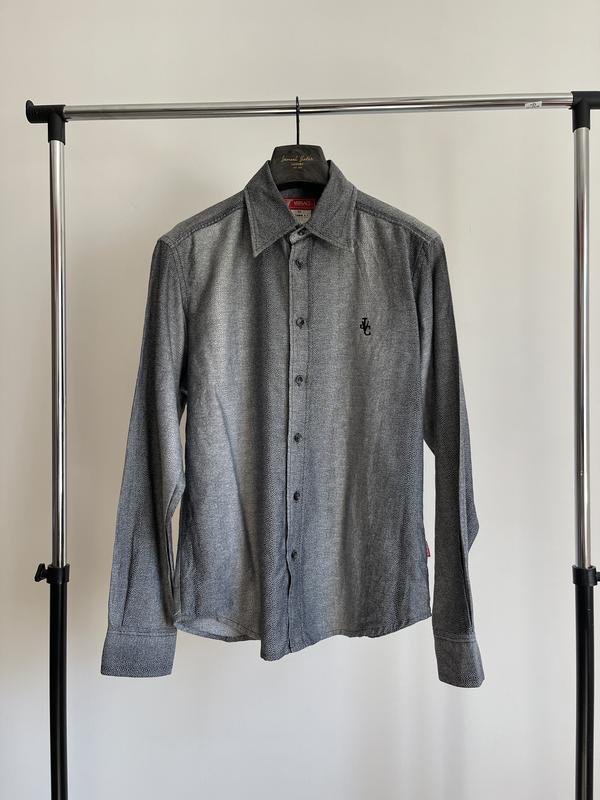 Herren Versace Hemd Grau M