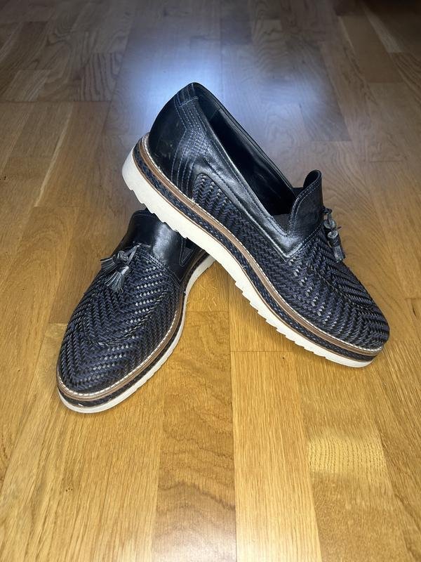 Herren Alberto Guardiani Schuhe Marineblau Leder