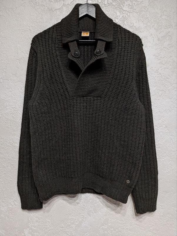 Men BOSS Orange Sweater Brown Cotton 36 / S / 44