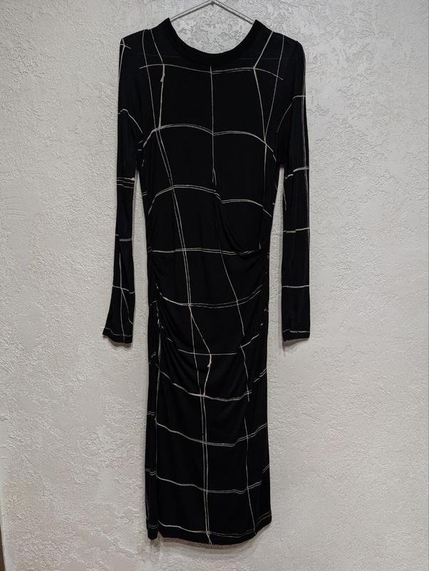 Damen Hugo Boss Kleid Schwarz Baumwolle 38 / M /