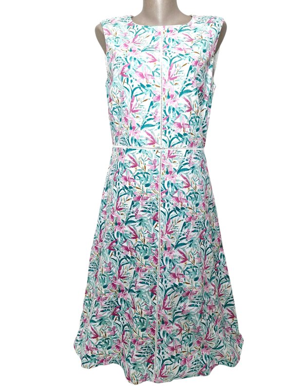 Donna Laura Ashley Abito Multicolore Viscosa 38