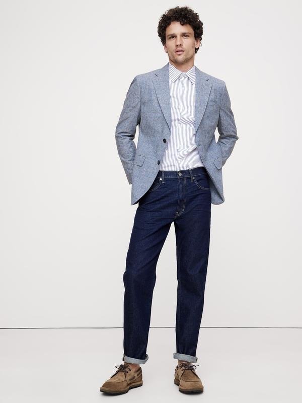Homme Banana Republic Blazer Bleu Coton M