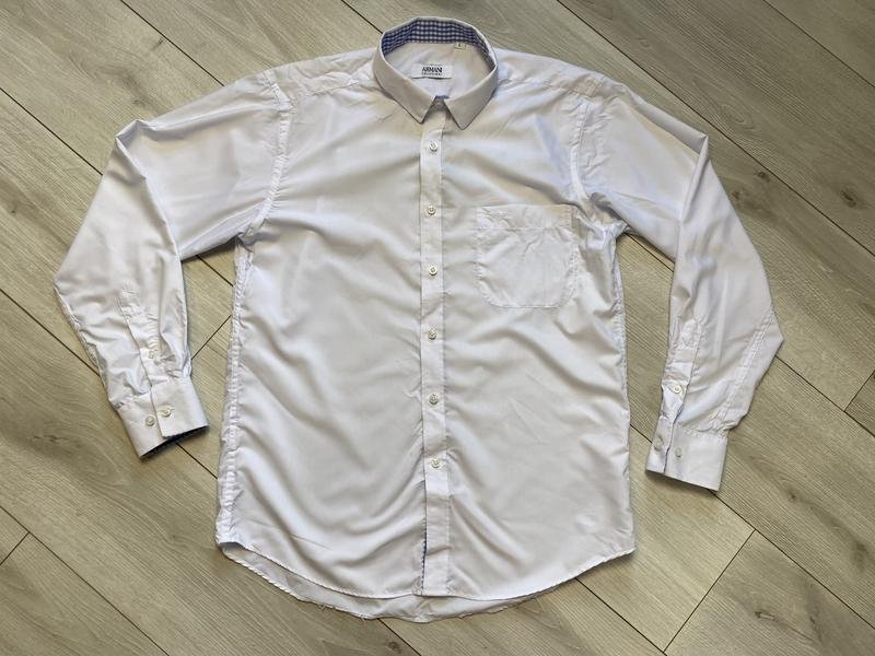 Мужская Armani Collezioni Рубашка Белая Хлопок 38