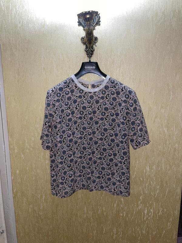 Women Sandro Paris Shirt Pink Silk 36