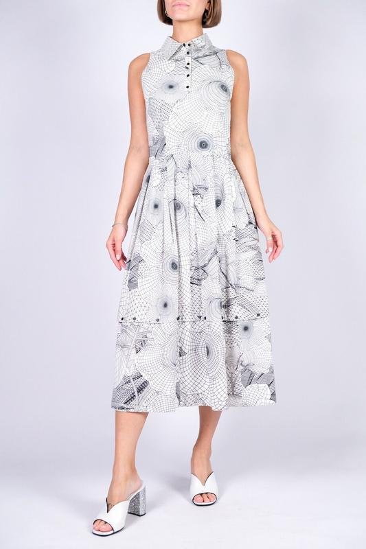 Женский Christopher Kane Платье Белый Хлопок 38