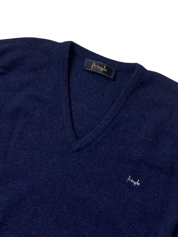 Uomo Pringle of Scotland Maglione Blu Navy Lana 40