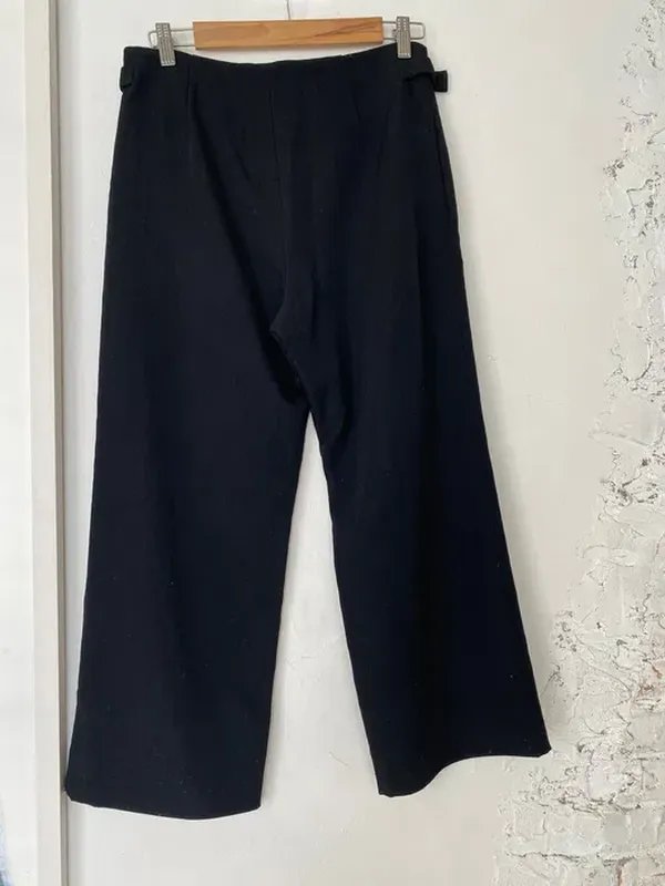 Женские Yohji Yamamoto Брюки Чёрные Шерсть 36 / S