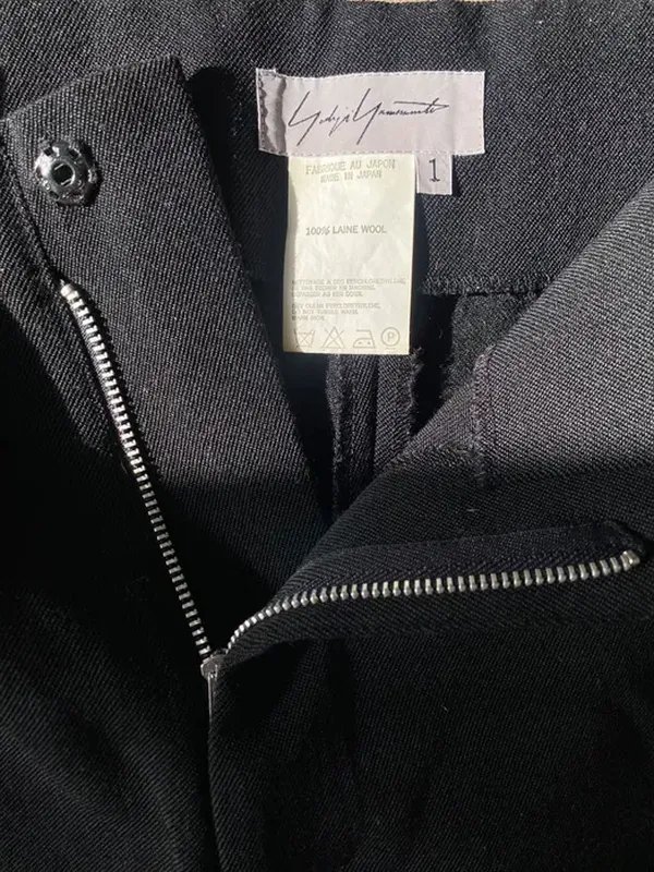 Женские Yohji Yamamoto Брюки Чёрные Шерсть 36 / S