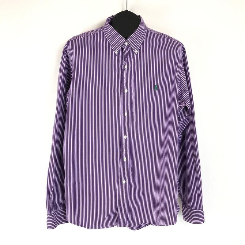 Men Polo Ralph Lauren Shirt Purple Cotton 38 / M /