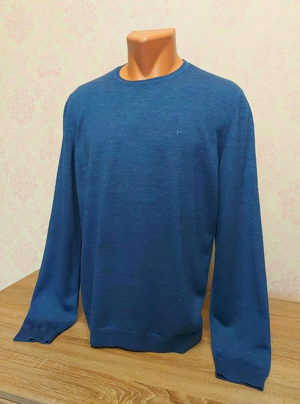 Homme Cacharel Pull Bleu Marine Acrylique M