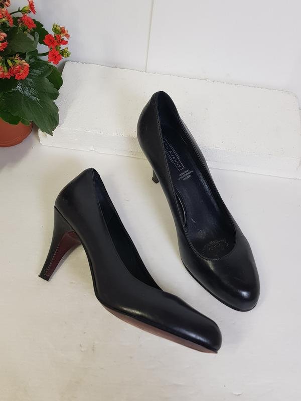 Damen 5th Avenue Absatzschuhe Schwarz Leder 39
