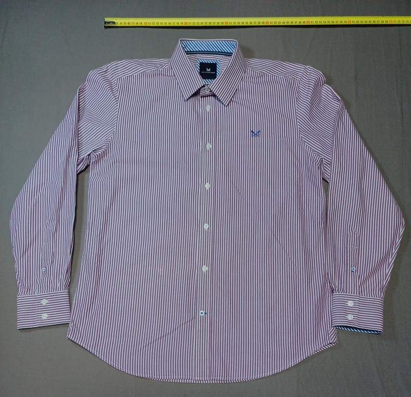 Мужской Crew Clothing Рубашка Белая Хлопок 40 /L /