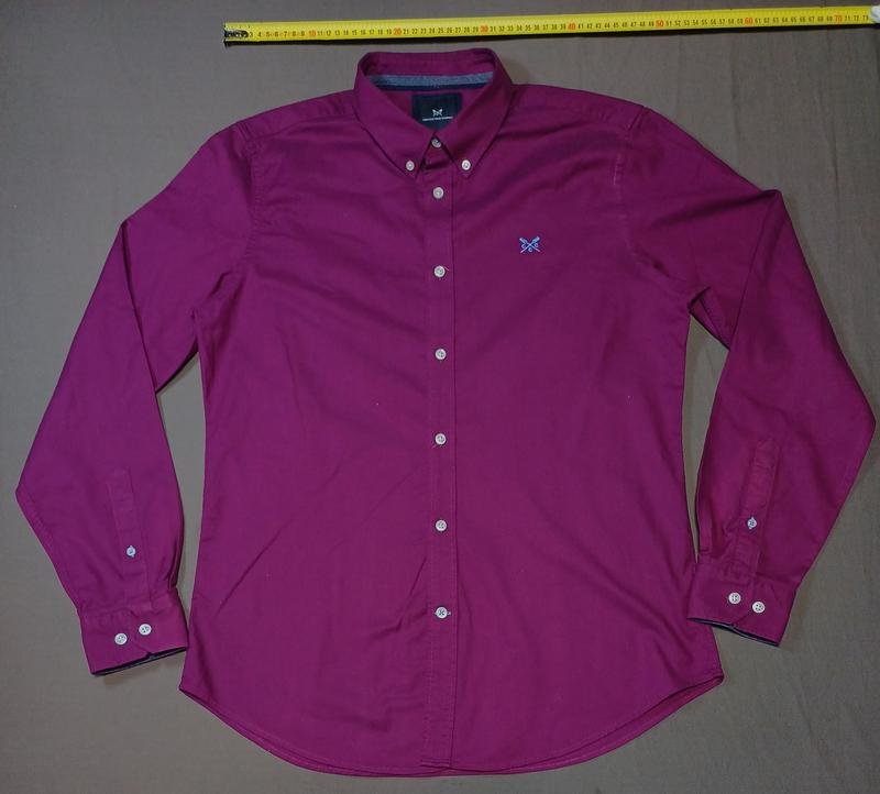 Мужской Crew Clothing Рубашка Бордовый Хлопок 40