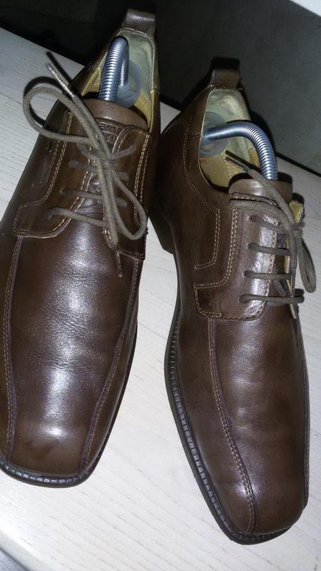 Men Camel Active Heels Brown Leather 43.5