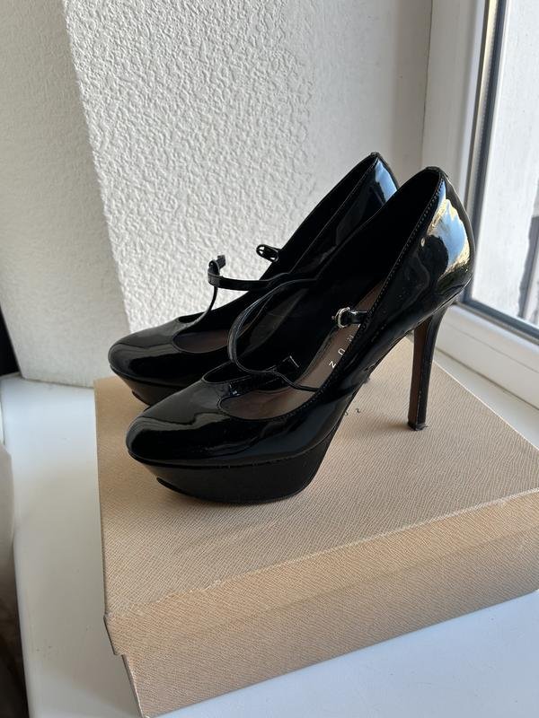 Femme Bimba y lola Talons Noir Cuir Verni 37.5