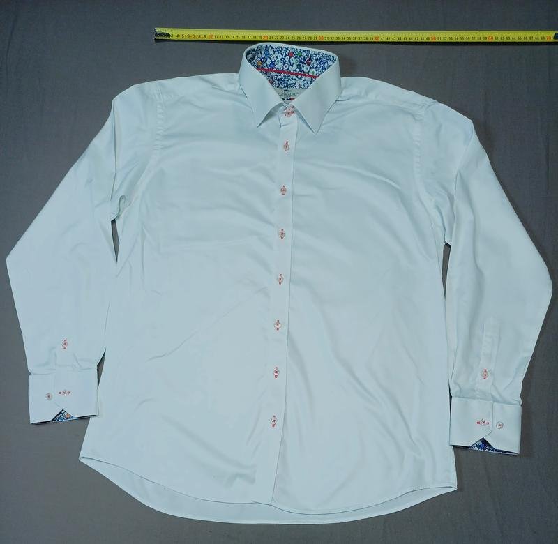 Мужской Claudio Lugli Рубашка Белая Хлопок 42 / XL