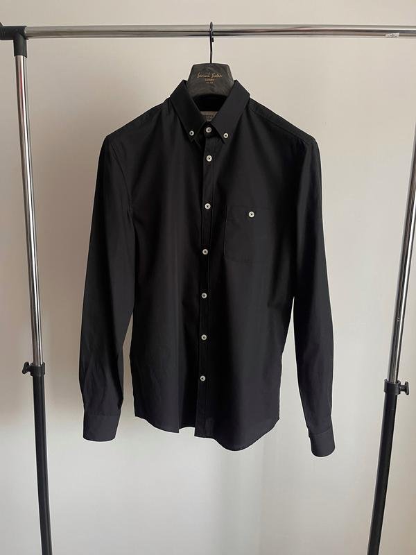 Мужской Pier One Рубашка Чёрный 36 / S / 44