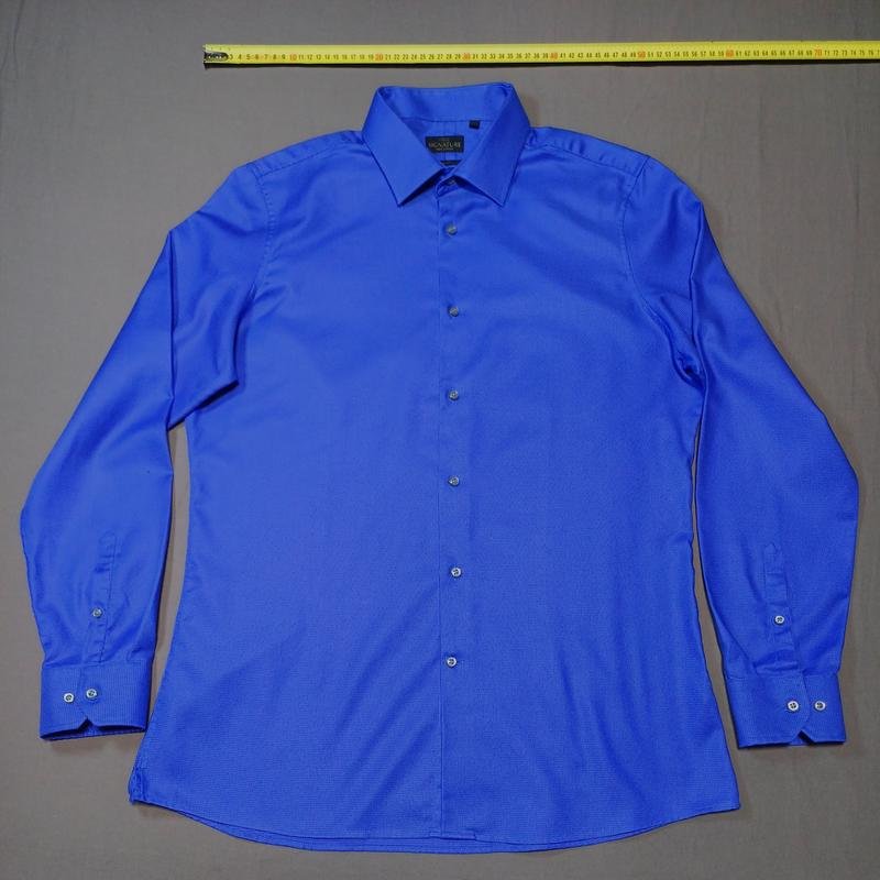 Мужской Next Рубашка Голубая Хлопок 40 /L / 48