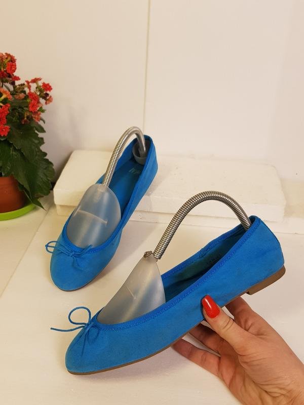 Damen H&M Absätze Blau Synthetisches Wildleder 38