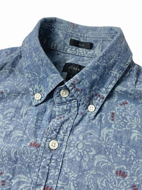 Мужской J. Crew Рубашка Серый Хлопок 34 / XS / 42