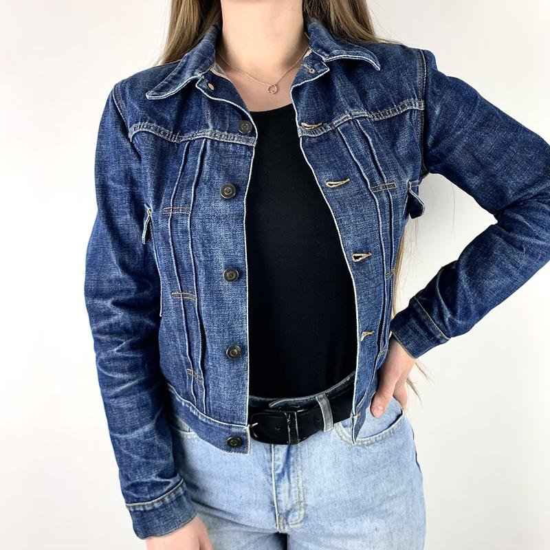 Donna A.P.C Giacca Blu Navy Denim 38 / M / 46